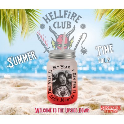 Стъклена чаша буркан Stranger Things - Eddie Munson 